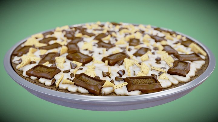 S'mores Brownie Pie 3D Model