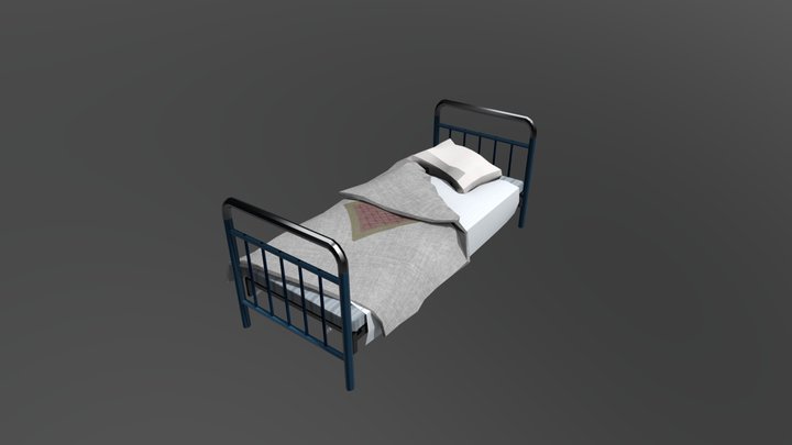 Metal Bed 3D Model