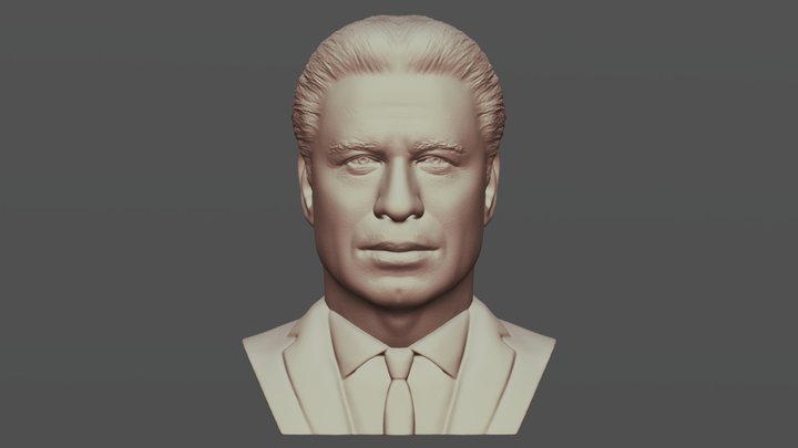 John Travolta bust for 3D printing 3D Model