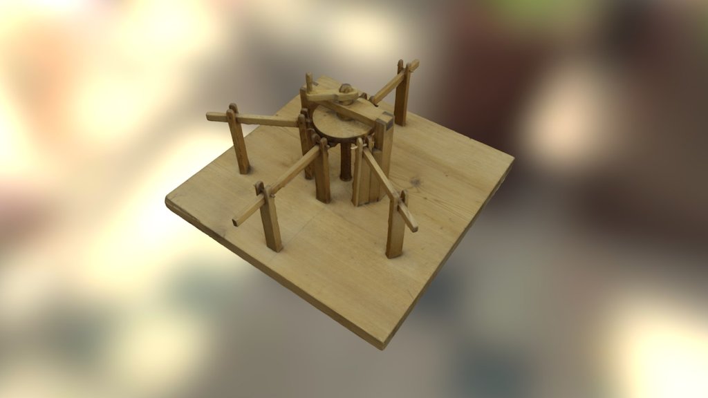 Christopher Polhem mechanical wooden modelTM1406