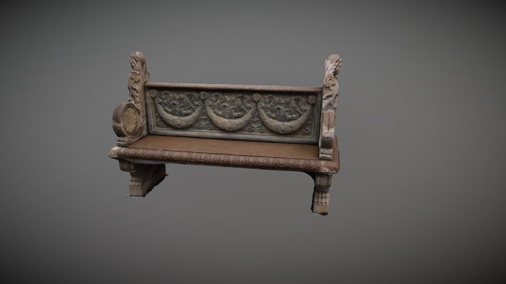 Bench Medieval 3D Model