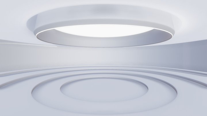 White round exhibition gallery 3D Model