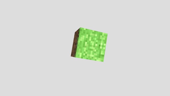 Game-Ready 3D Grass Block 3D Model