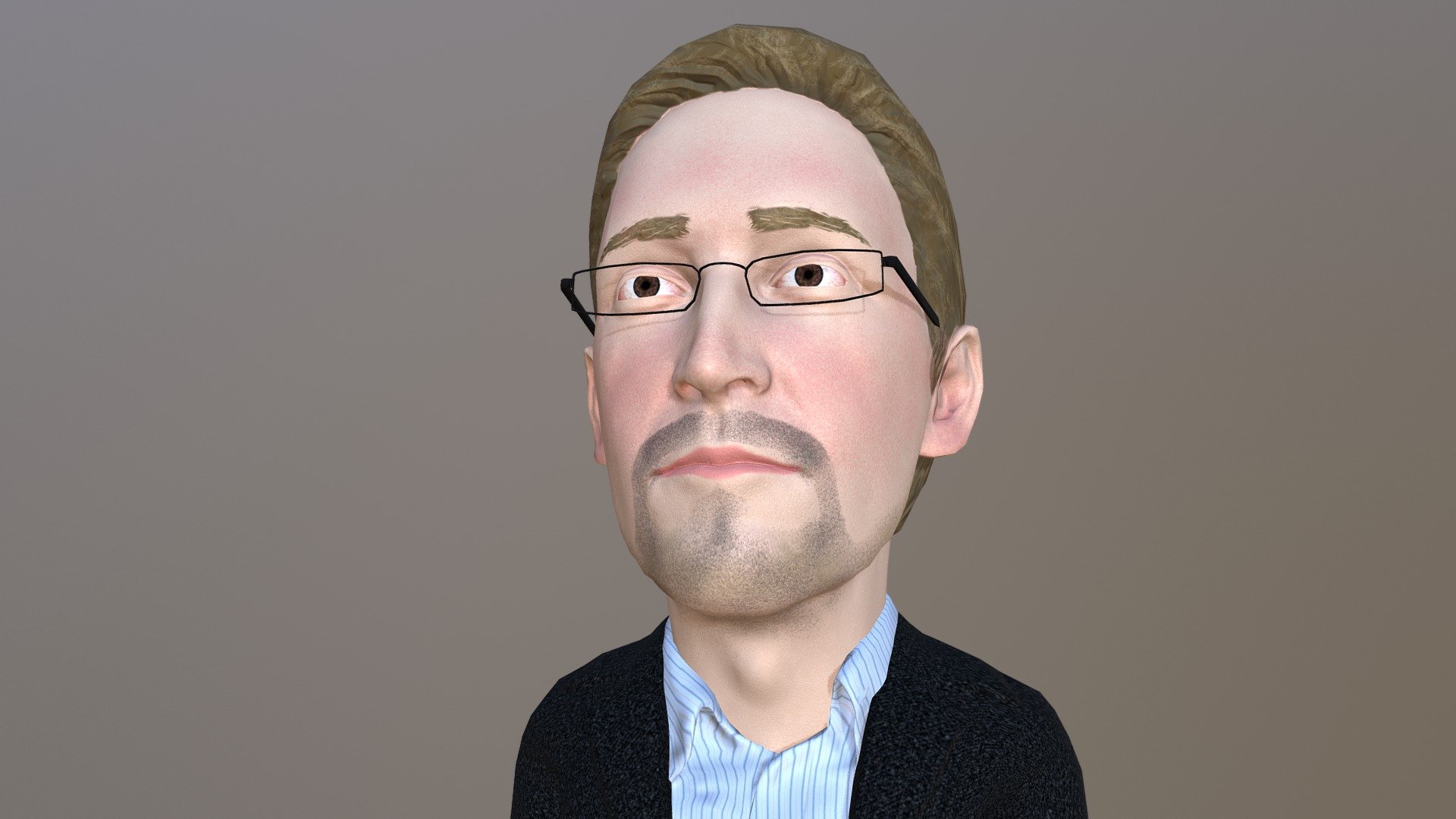 Edward Snowden 3D caricature