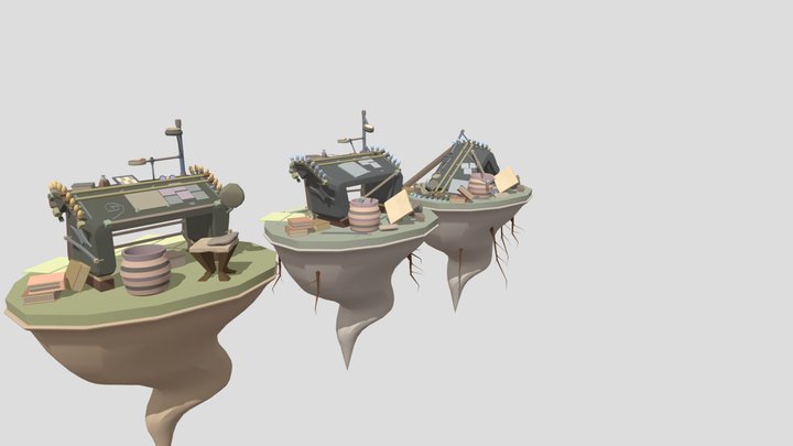 МАГИЧЕСКИЙ СТОЛ разрушение 3D Model