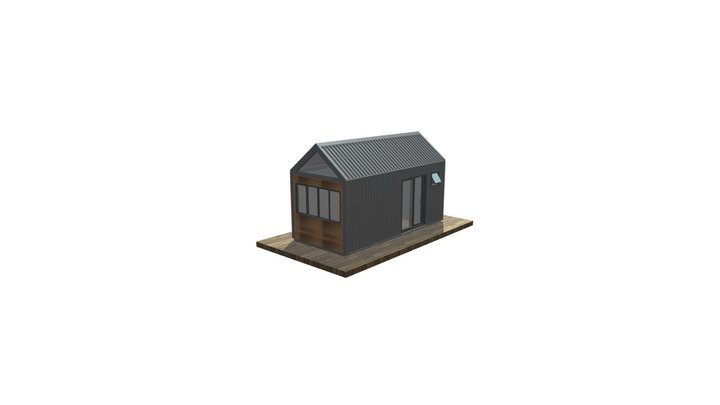 Chalé Modular 18m2 em Steel Frame 3D Model