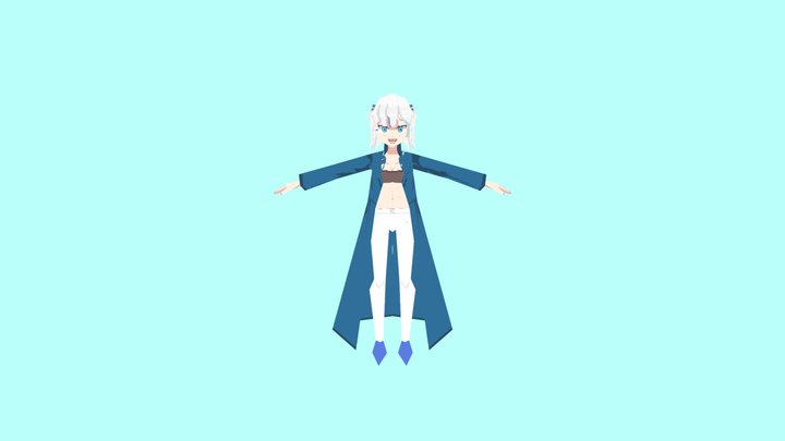 Gawr Gura Dressed as Dante from Devil May Cry 3D Model