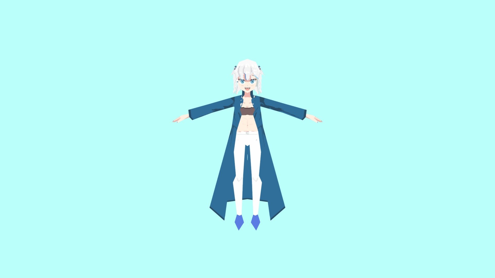 Gawr Gura Dressed as Dante from Devil May Cry — Sketchfab embed 3D viewer