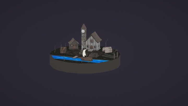 River Village 3D Model