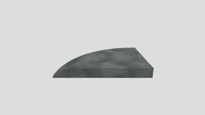 Curved Sidewalk 3D Model