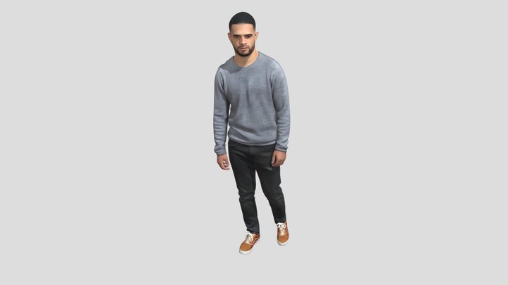 Casual Grey Sweater Portrait