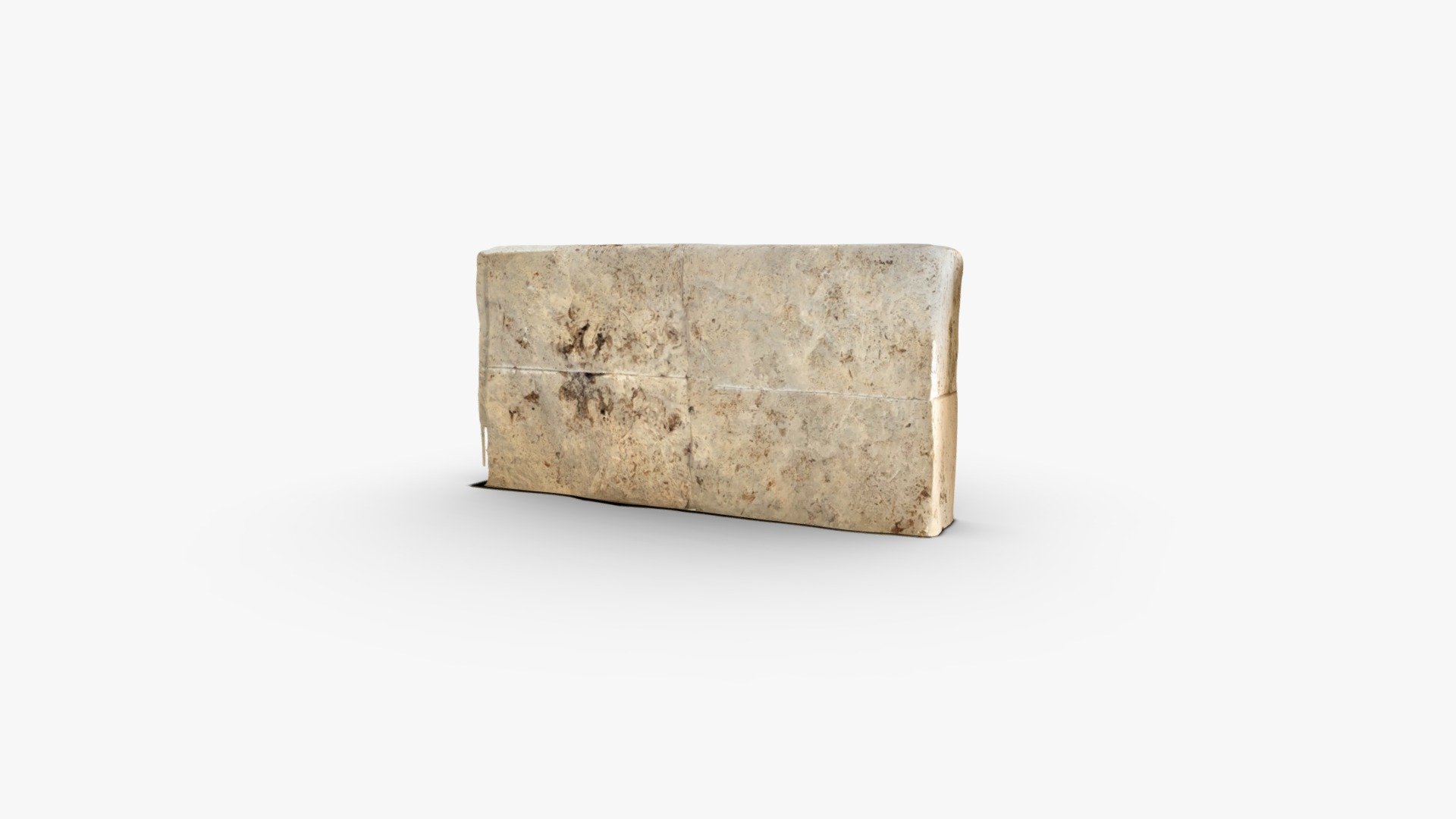 Travertine Blocks Split Face Installation Demo — Sketchfab embed 3D viewer