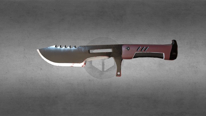 Killer knife - Couteau ensanglanté 3D Model