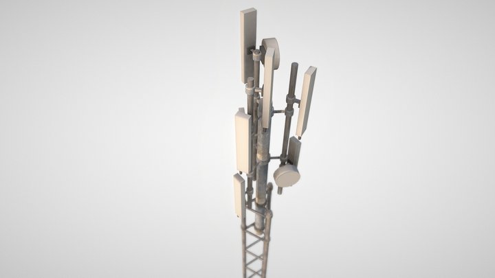 Mobile Tower (Low Poly) 3D Model