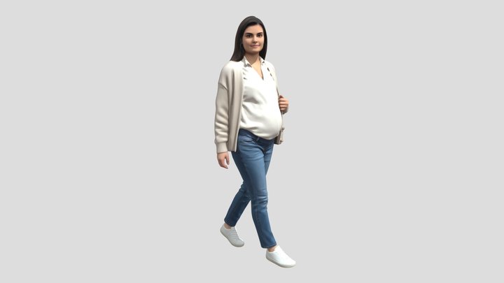 Casual maternity portrait – Kostenloses 3D-Modell STL