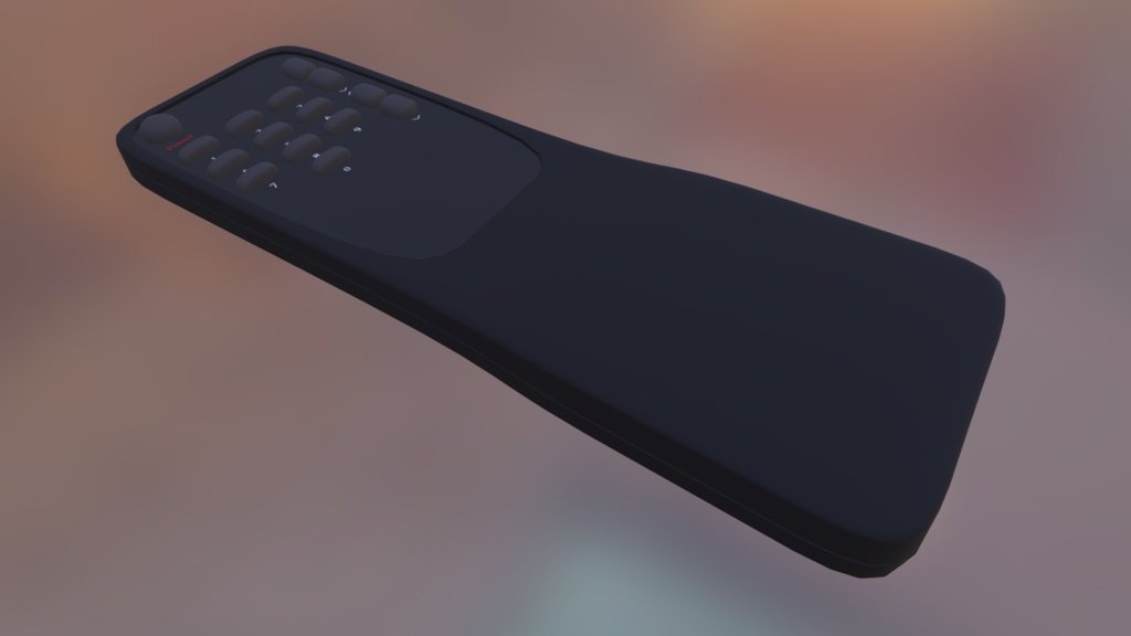TV/VCR Combo Remote Control | Maya - 3D model by Donald Jory Jr ...
