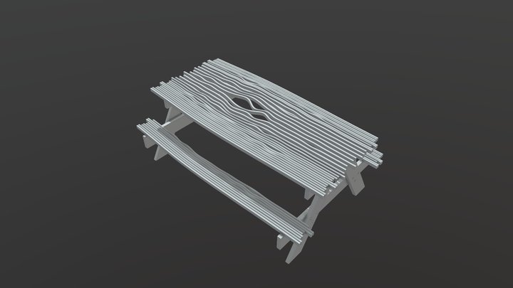 Picnic Table-02 3D Model