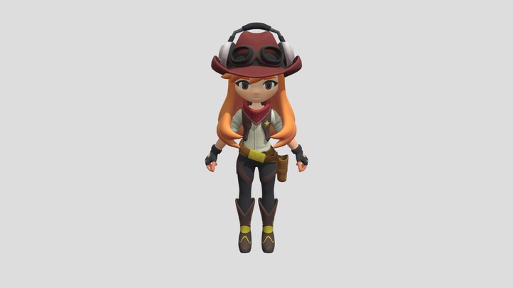 Cowboy Meggy 3D Model