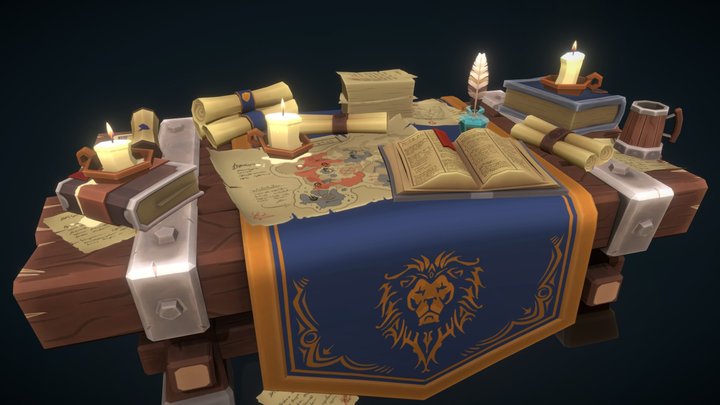 World of Warcraft: Alliance War Table Fan-art 3D Model