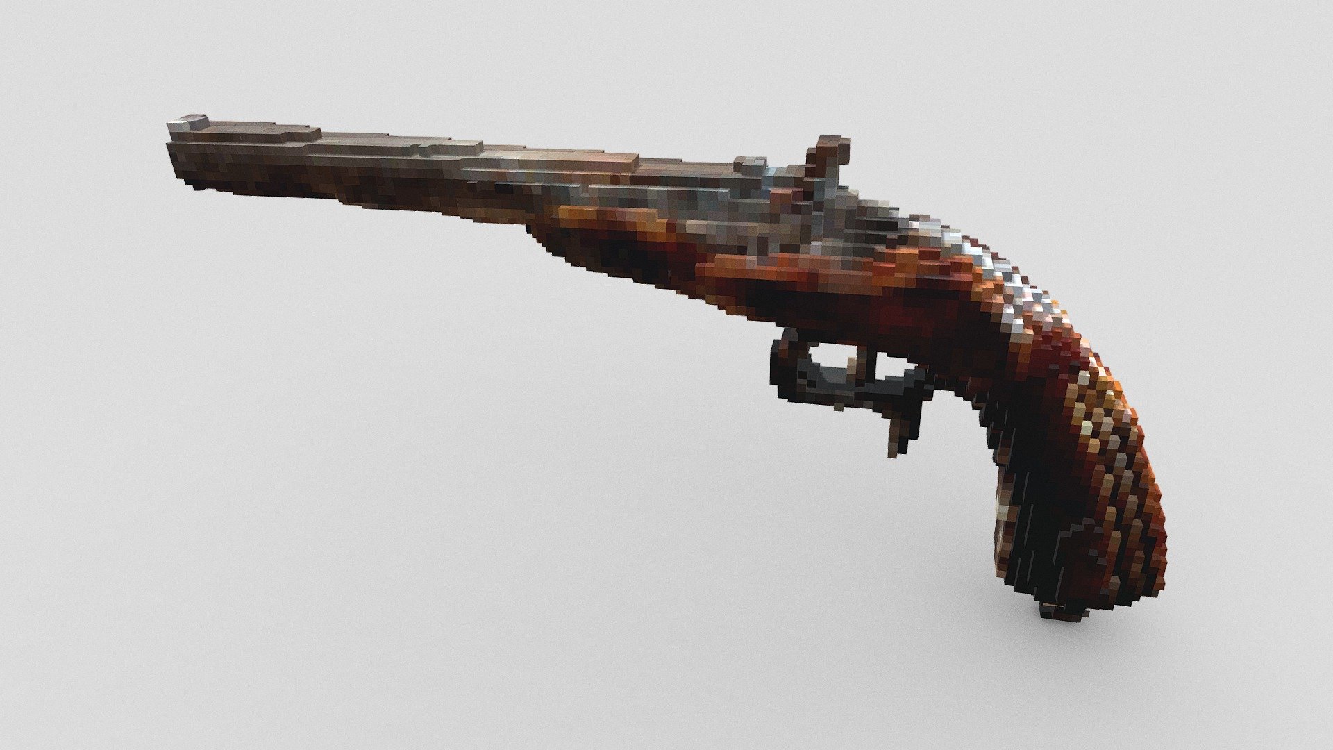 Antique pistol (voxels)