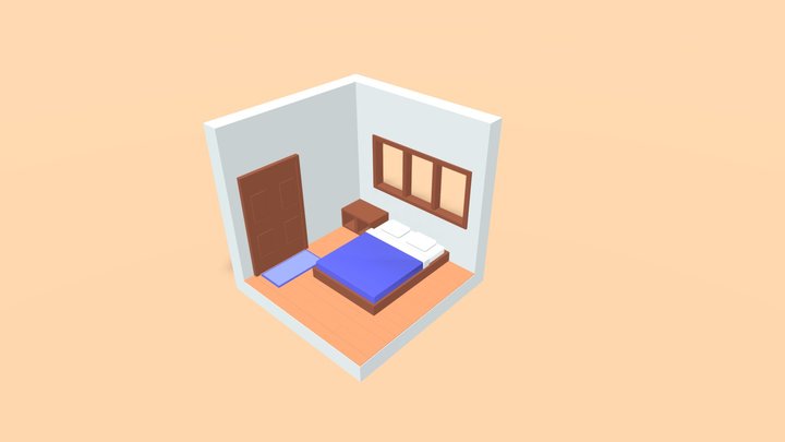 Maquette de chambre isométrique 3D Model