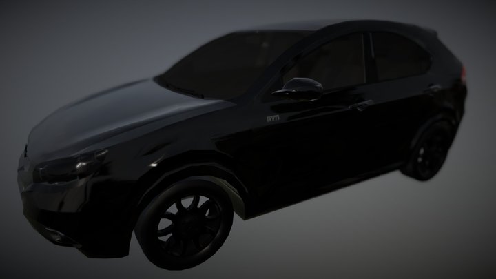 Jac J3 - All Black Car 3D Model
