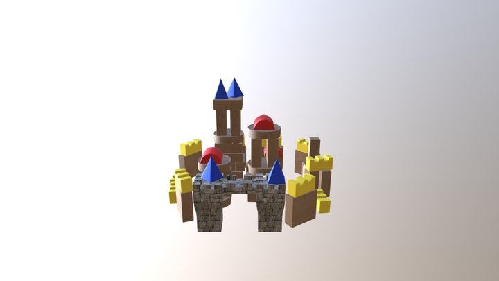 Toy Block Castle 3D Model