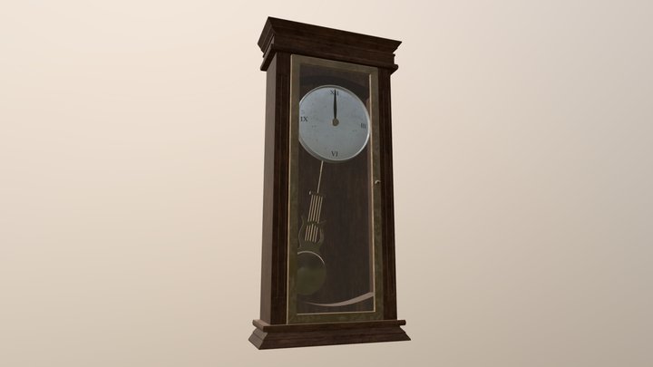 Pendulum clock 3D Model