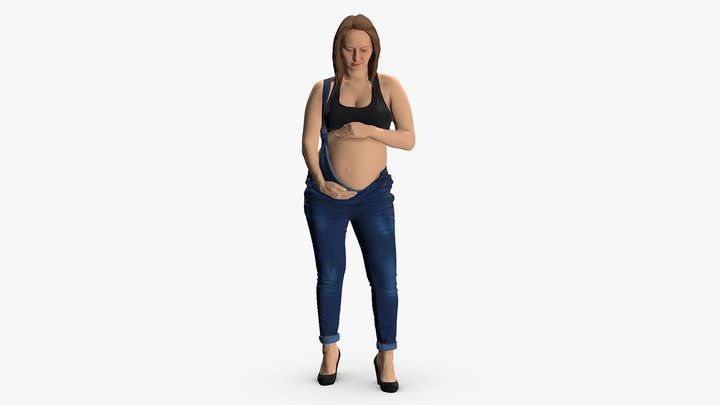 Pregnant woman 0506 3D Model