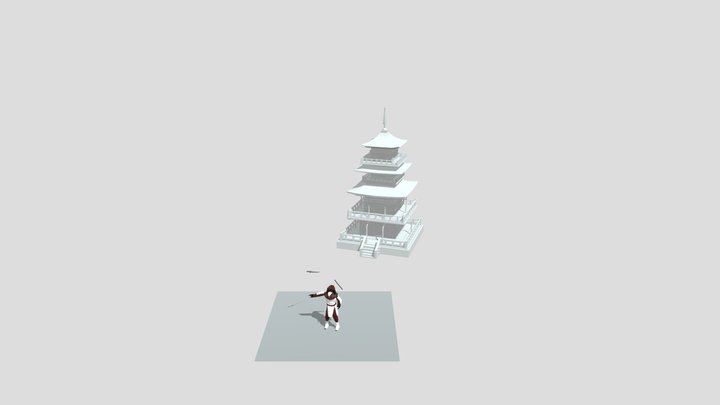 Samurai Rigged 3D Model