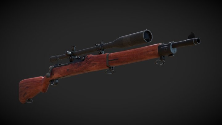 1903 Springfield Sniper Rifle 3D Model