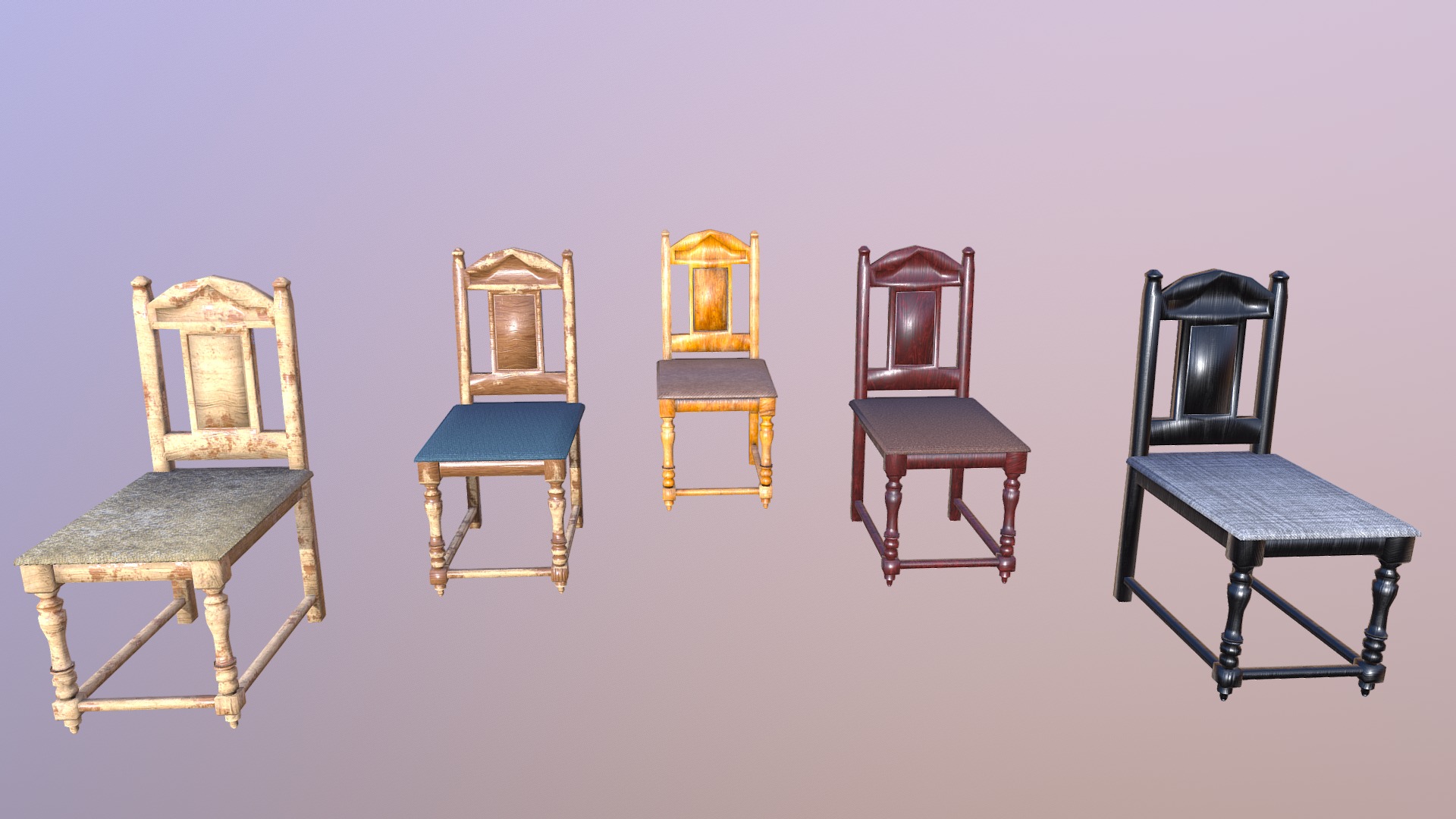 3D model Chair M03 – The Marquis Collection - This is a 3D model of the Chair M03 - The Marquis Collection. The 3D model is about a group of chairs.