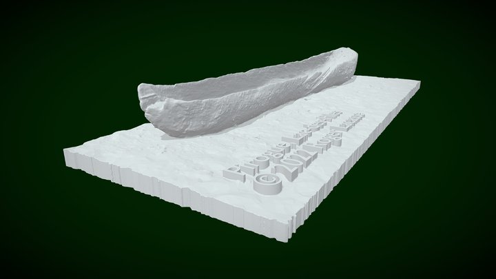 Monoxylon dugout canoe 3D Printable 3D Model