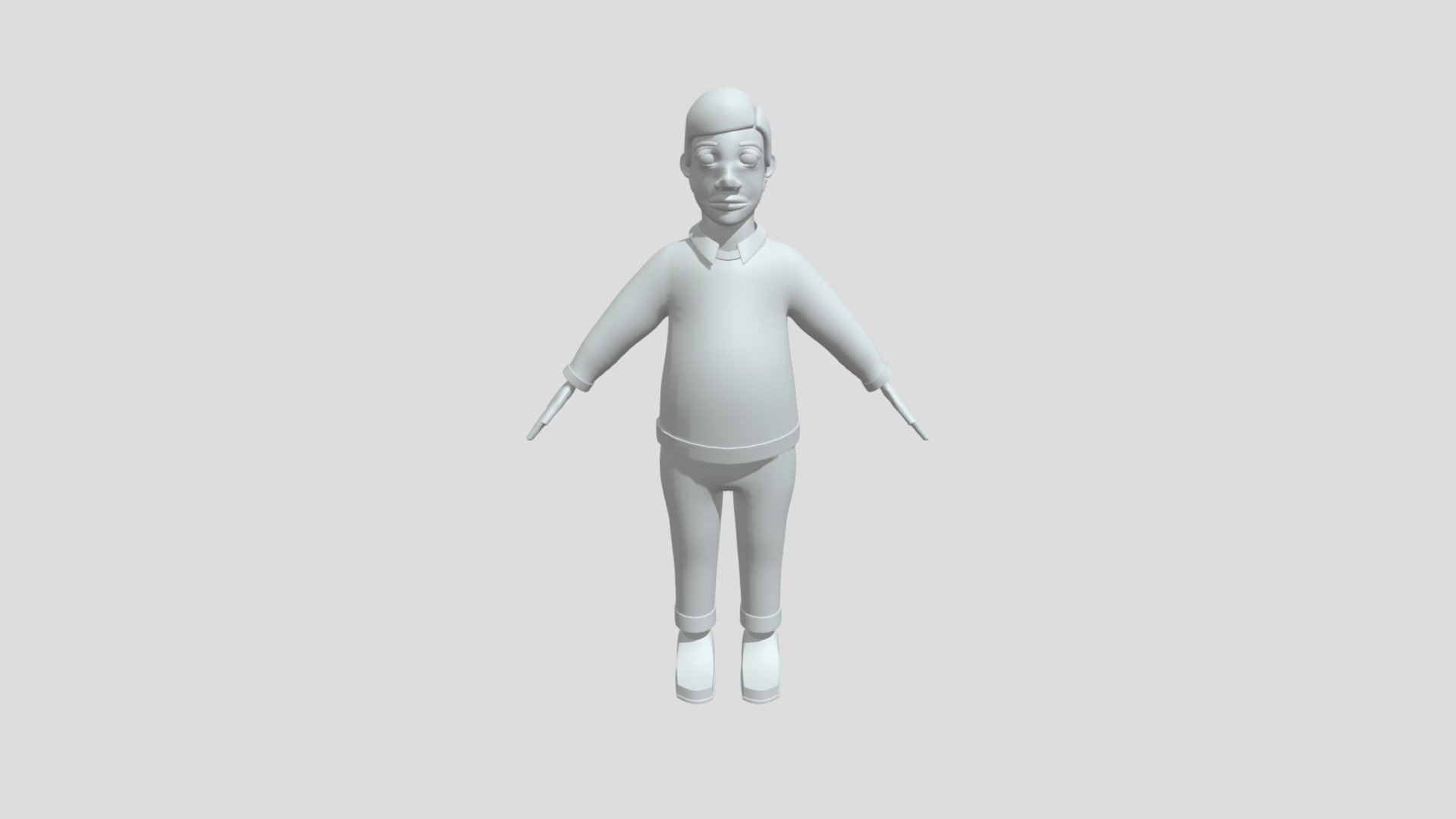 3D Male Cartoon Character - Base Mesh - 3D model by James L. Odom ...