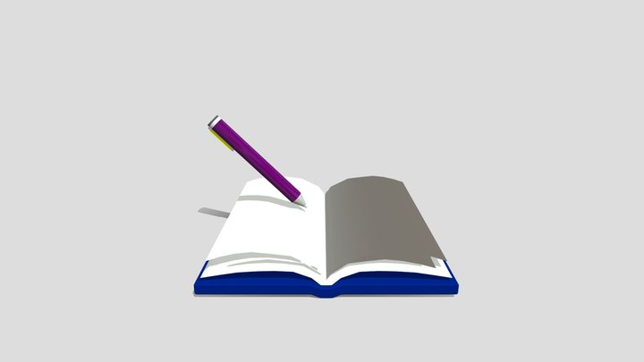 Notebook And Pen 3D Model