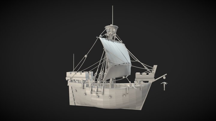 Kogg Ship 3D Model