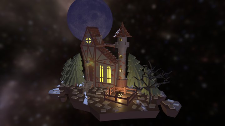 Halloween Castle 3D Model