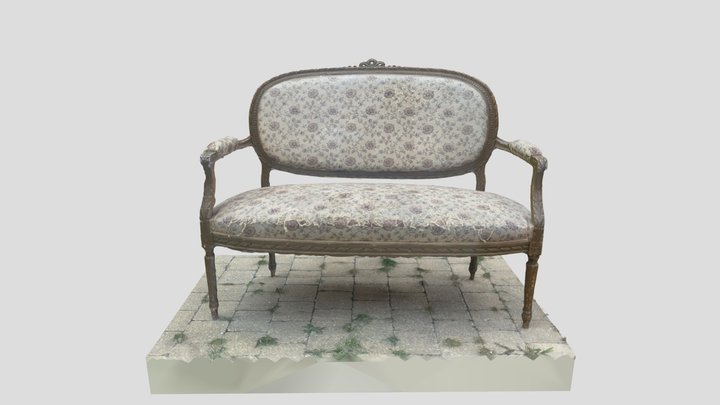Old Worn-Out Seat 3D Model