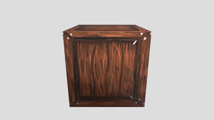 Crate Texture 3D Model