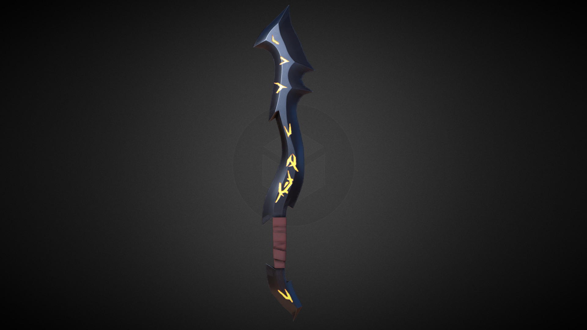 3D model Sword - This is a 3D model of the Sword. The 3D model is about a sword with a flame.