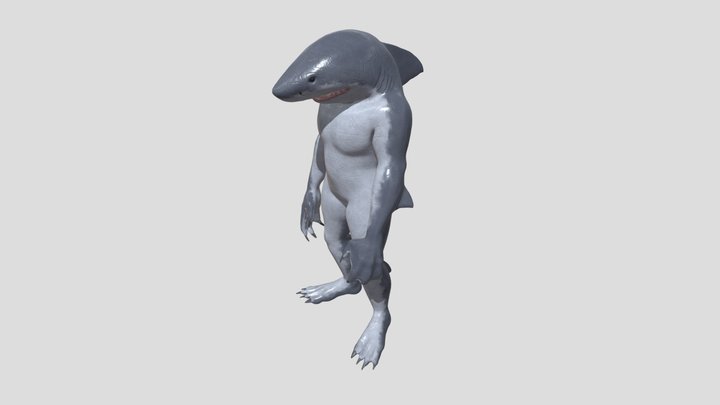 Sharkman Drunk 3D Model