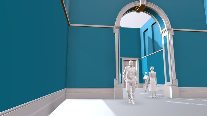 Sculpture Gallery Brick 3D Model