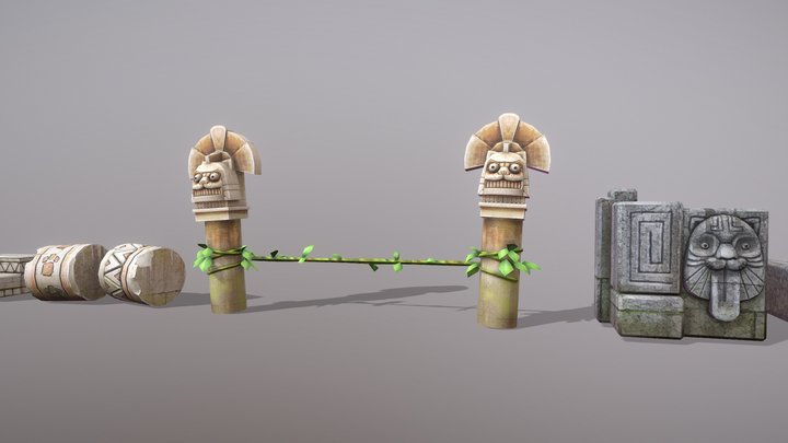 Pirate Collection Totems 3D Model