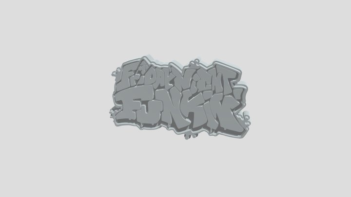 Friday Night Funkin' Logo 3D Model