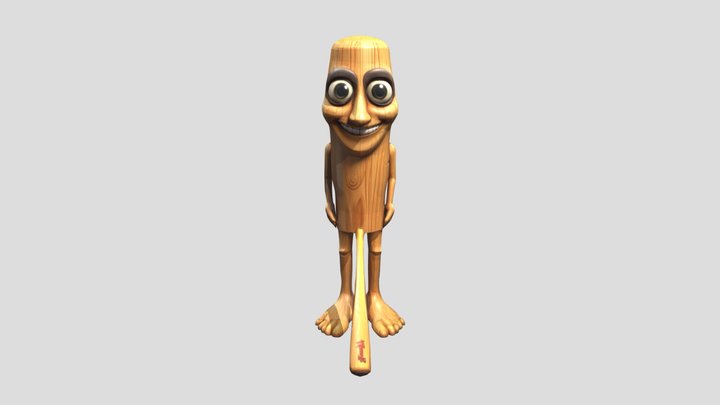 Tung Tung Tung Sahur 3D Model