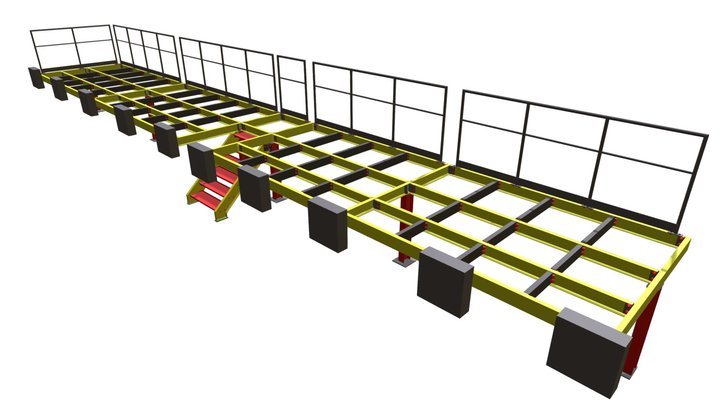 Mezanino para Área Técnica 3D Model