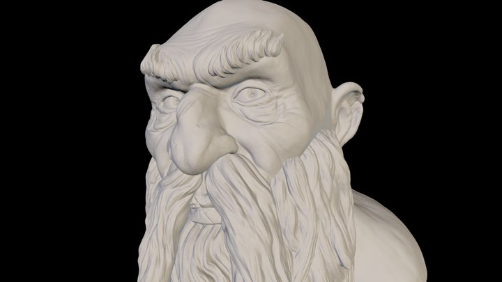 Dwarven Warrior Sculpt 3D Model