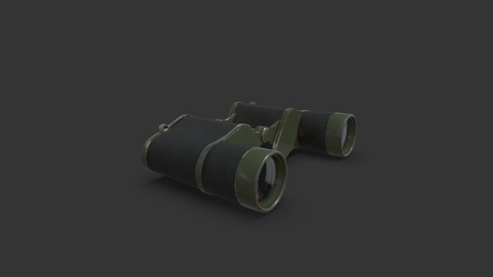 Old binocular 3D Model