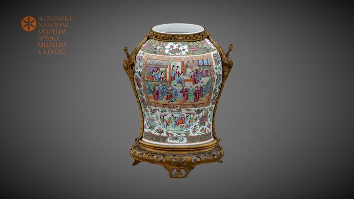 Čínska váza SM-3535 3D Model