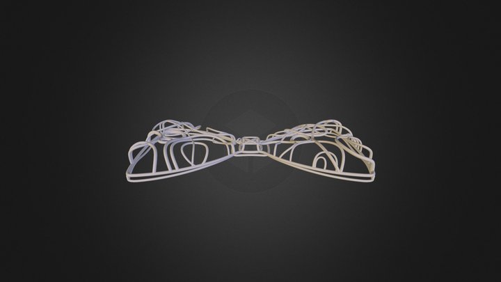 Gallifreyan Inspired Bow Tie 3D Model